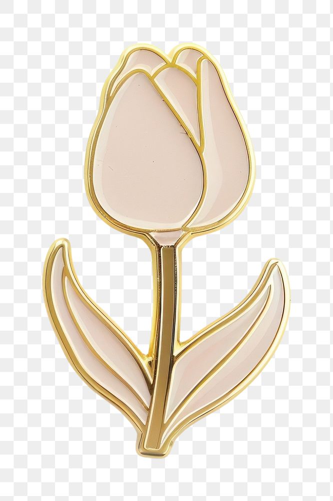 PNG Tulip shape pin badge accessories electronics accessory