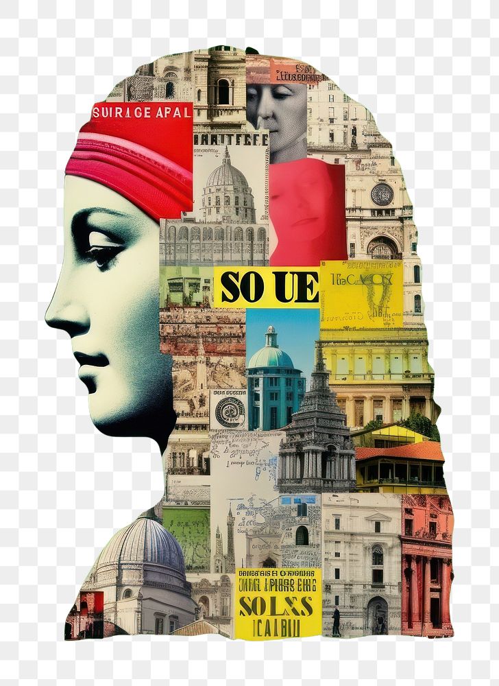 PNG Pop italy traditional art collage represent of italy culture advertisement architecture photography.