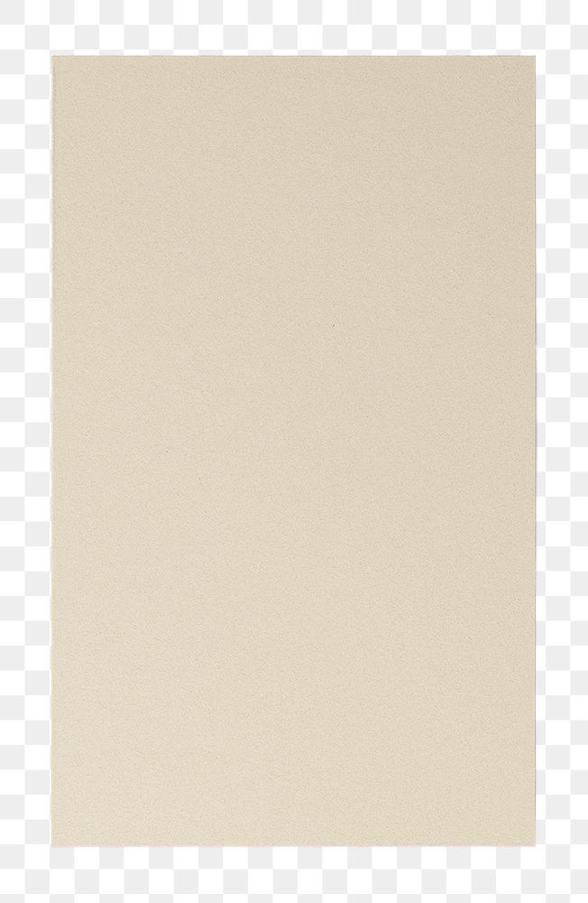 Png simple paper frame sticker, beige, transparent background