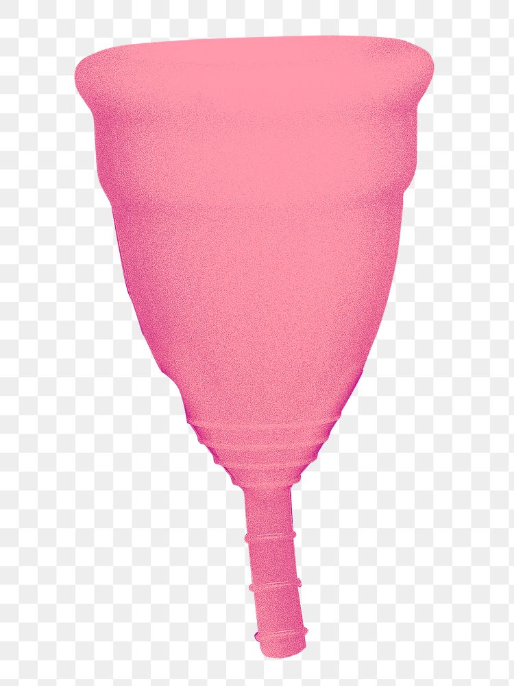 Reusable menstrual cup png sticker, women's health image, transparent background
