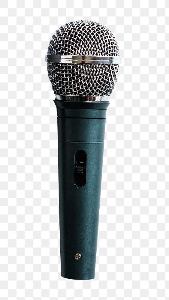 PNG microphone sticker, transparent background