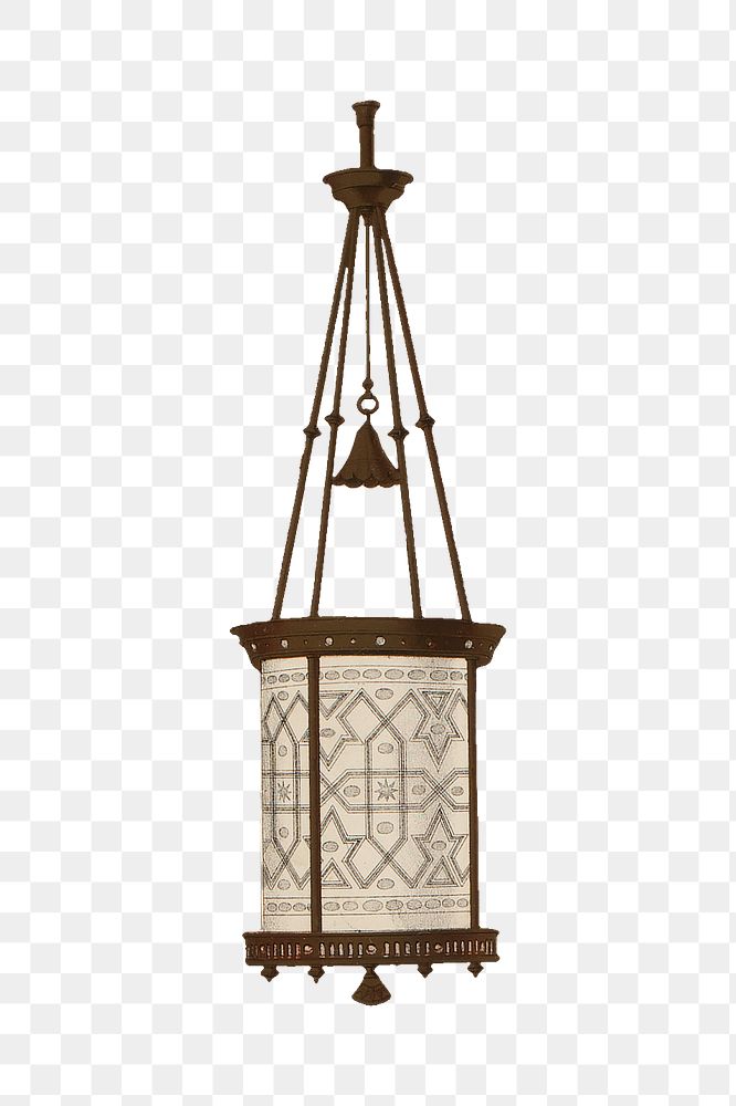 Victorian lantern png vintage home decor sticker, transparent background. Remastered by rawpixel.