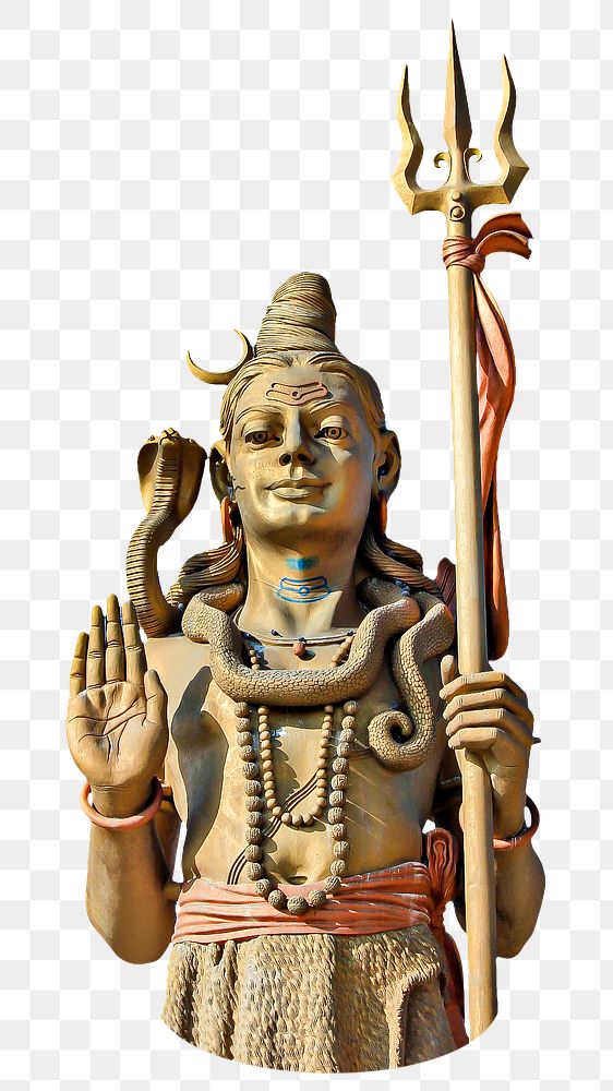 Shiva, hindu god png collage element, transparent background