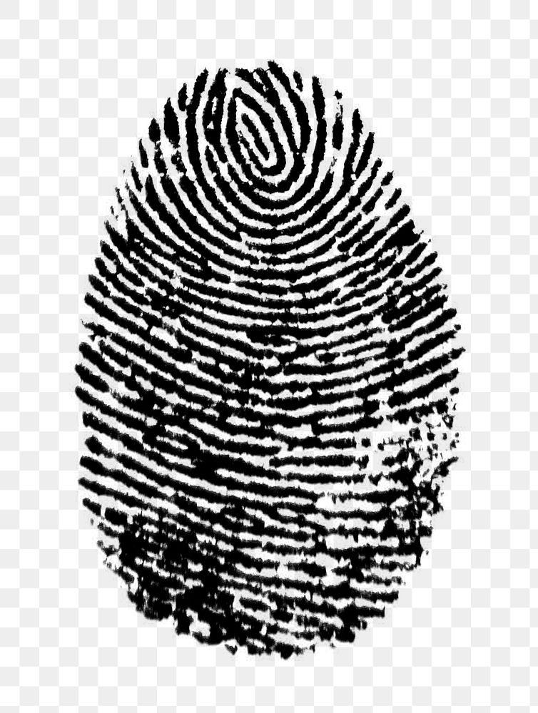 Fingerprint png collage element, transparent background