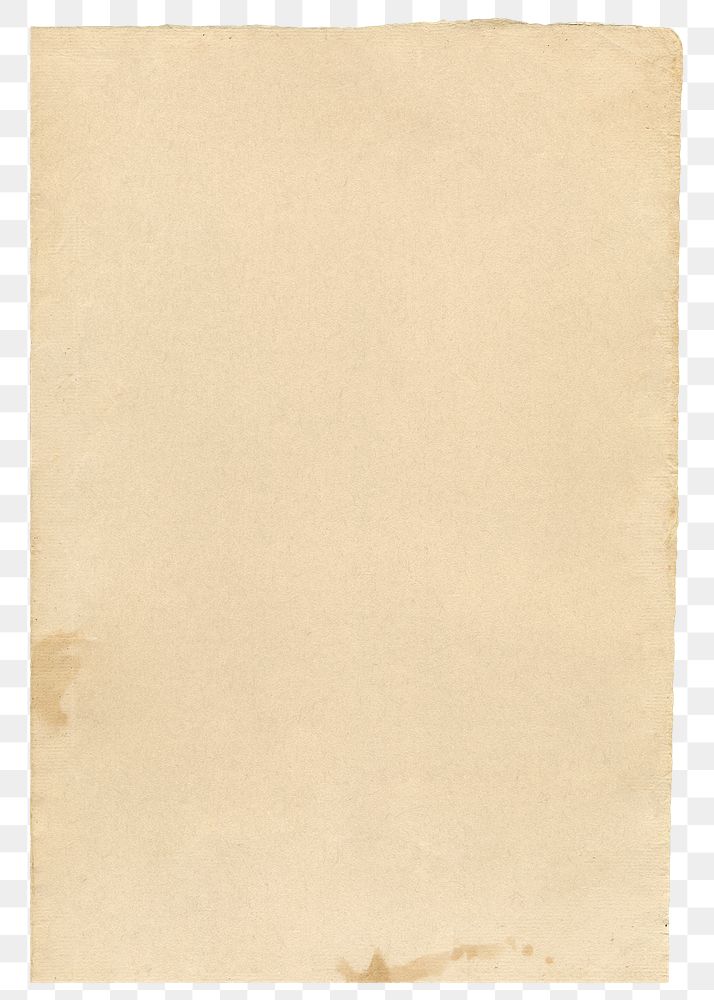 PNG Beige vintage paper, transparent background.  Remixed by rawpixel. 