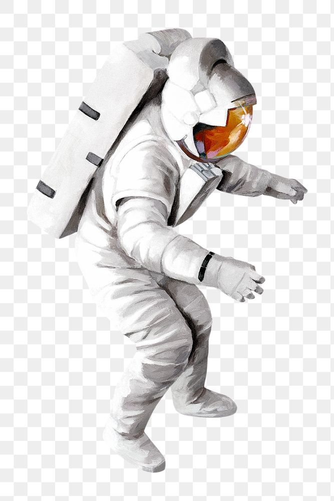 Astronaut png illustration, transparent background. Remixed by rawpixel.