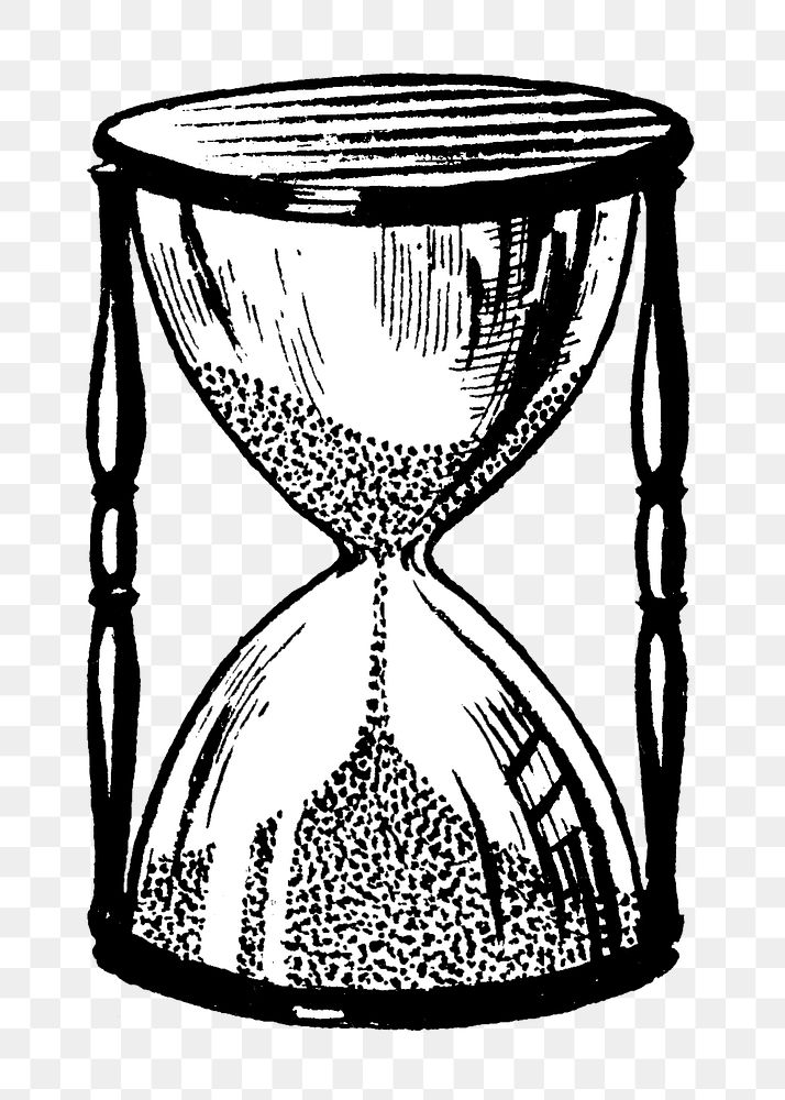 Png Hourglass (PSF).png collage element, transparent background