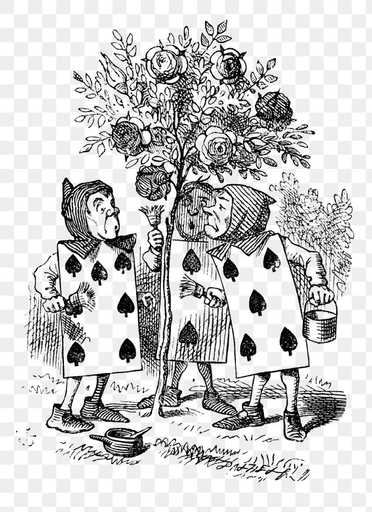 Png The Card Soldiers, characters from Alice's Adventures in Wonderland (1865) by John Tenniel collage element, transparent…