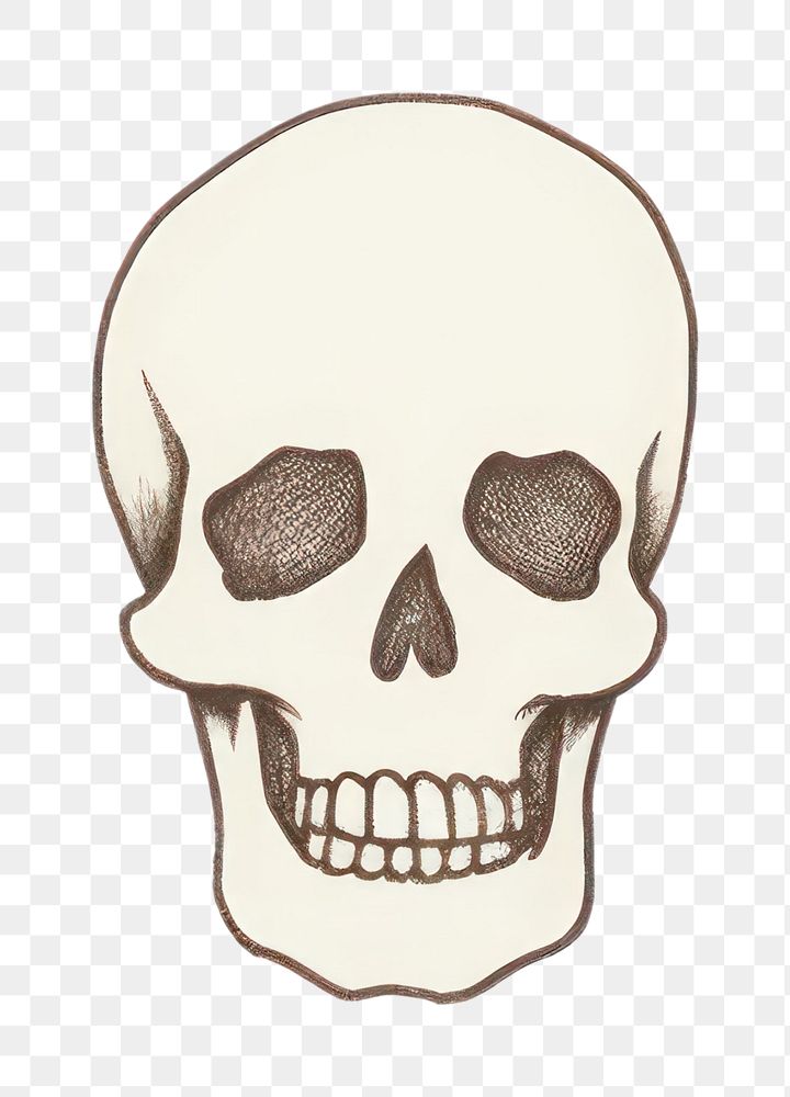 PNG Skull drawing sketch logo. AI generated Image by rawpixel.