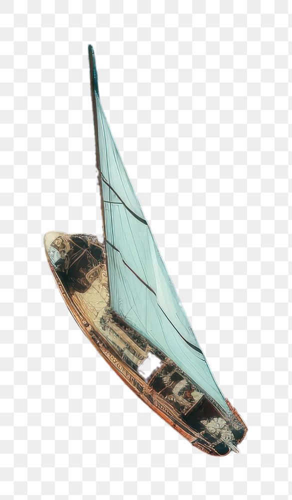 PNG Sailing boat sea sailboat. AI generated Image by rawpixel.