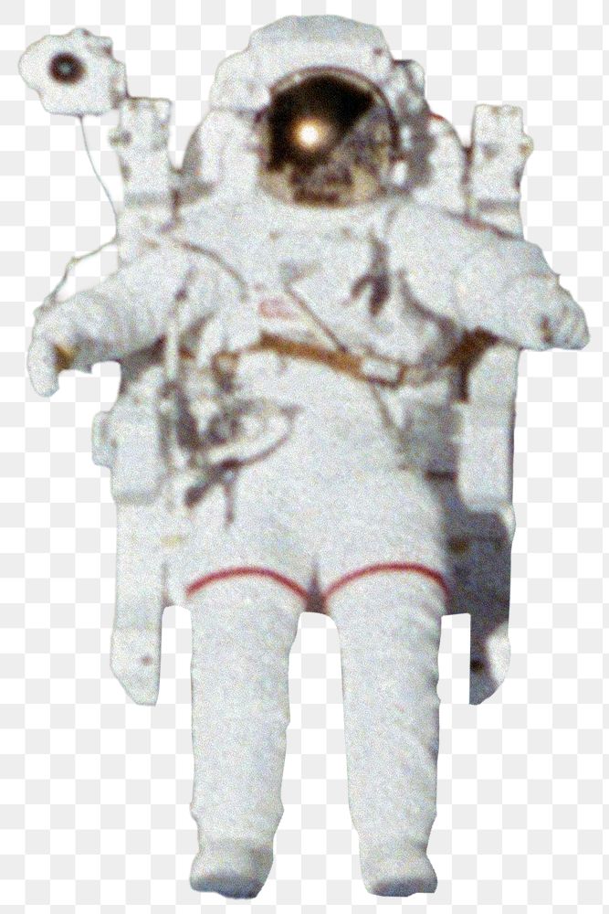 Astronaut png sticker, space suit, transparent background