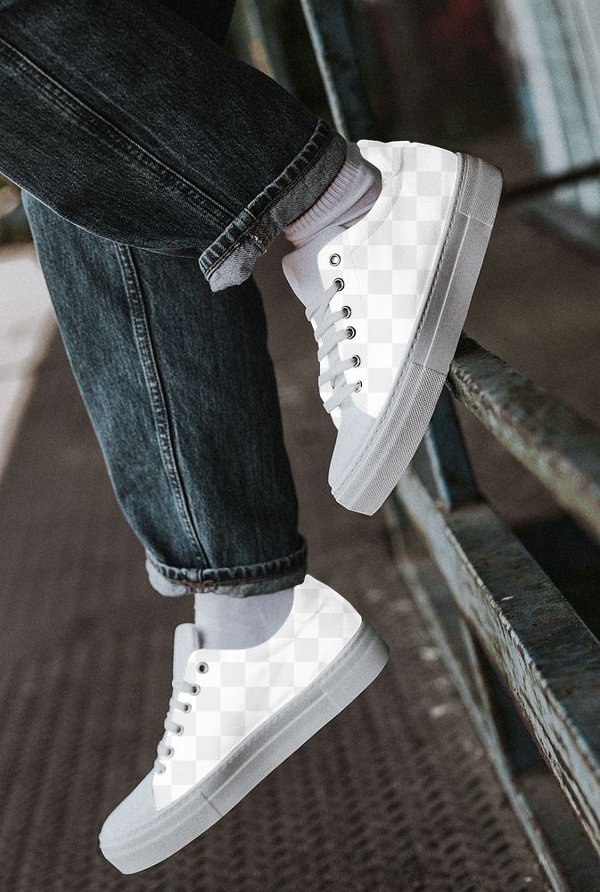 Canvas sneakers png transparent mockup