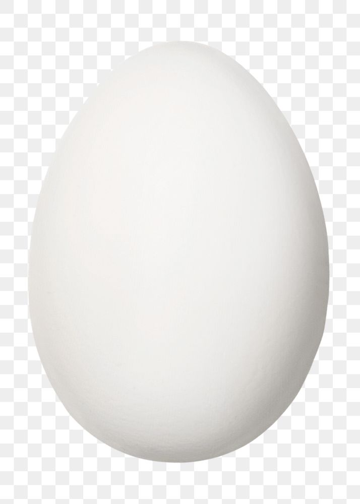 White egg png sticker, transparent background