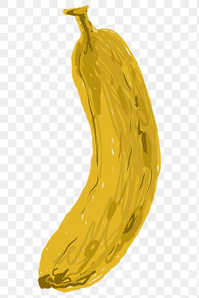 Banana fruit png illustration sticker, transparent background