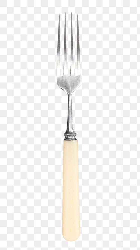Utensil fork png, isolated object, transparent background