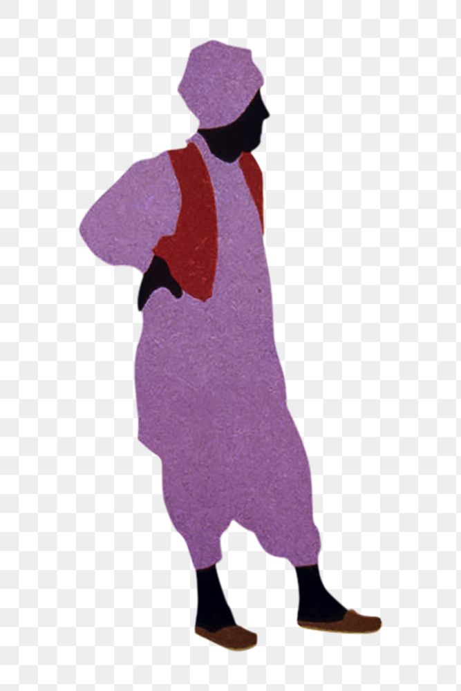 PNG Man in Indian robe silhouette, transparent background. Remixed by rawpixel.