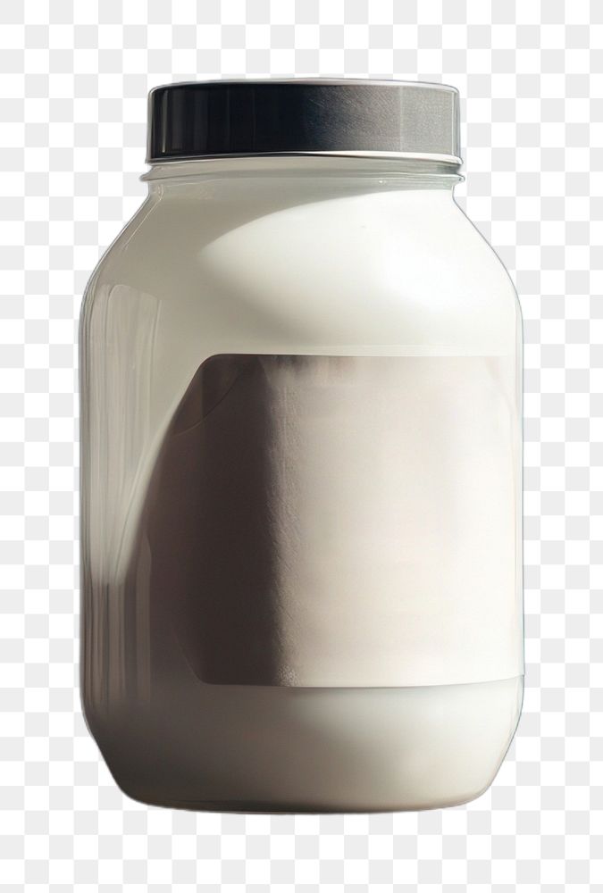 PNG  Whey protein bottle milk jar. AI generated Image by rawpixel.