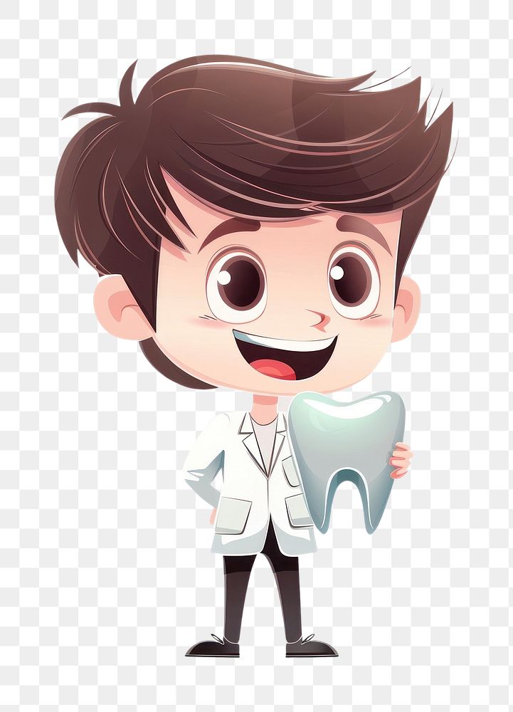 PNG Dentist in funky publication comics person.