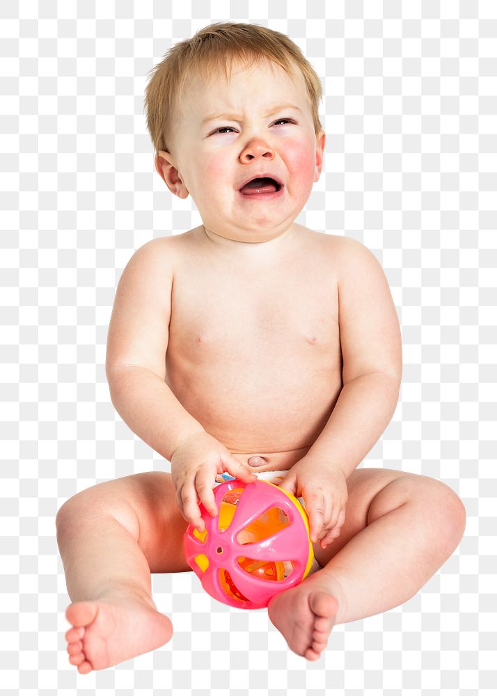 Baby crying png sticker, transparent background