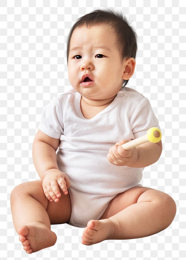 Cute infant png sticker, transparent background