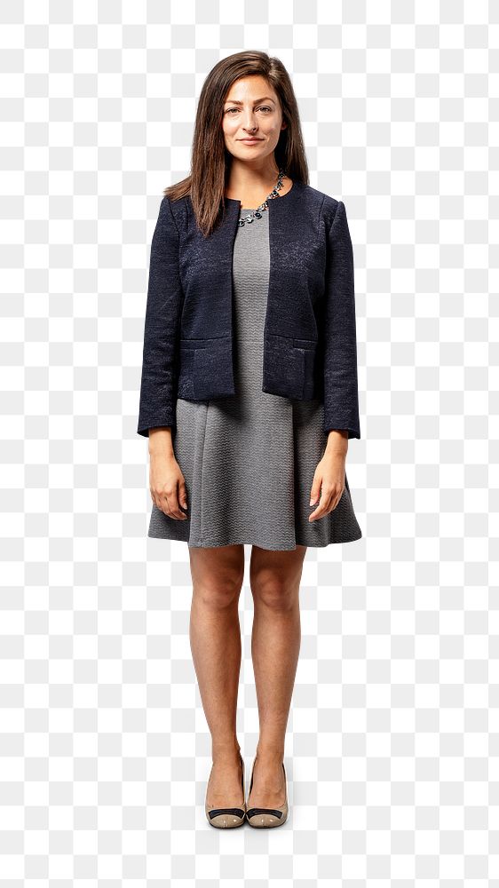 Happy businesswoman standing transparent png