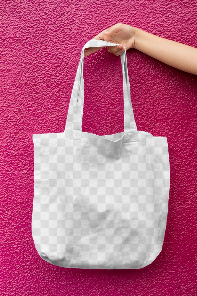 Tote bag png, transparent mockup, grocery shopping eco product