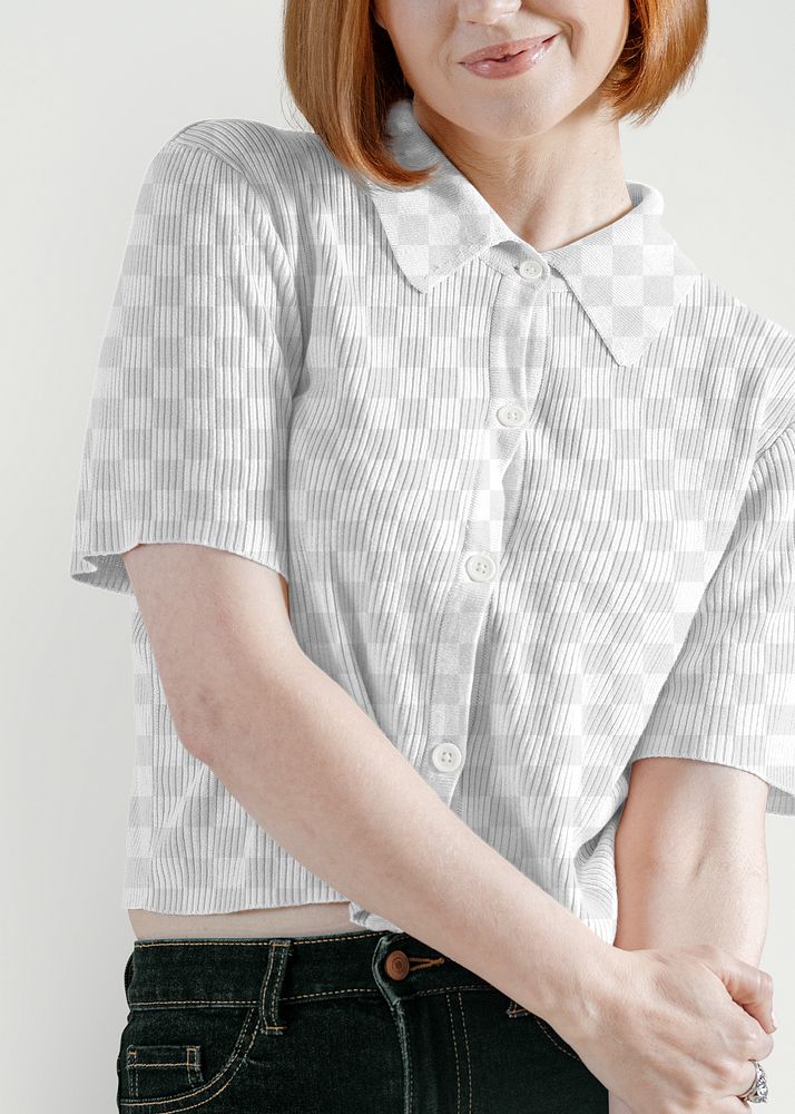 PNG shirt mockup, women's apparel fashion design