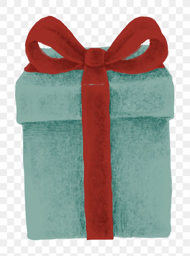 Christmas gift png sticker hand drawn