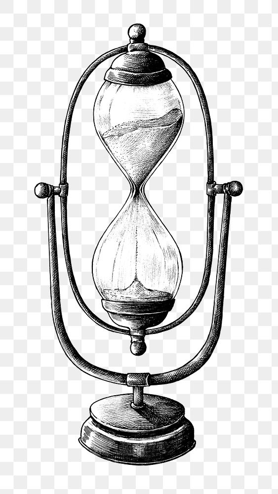 Hand drawn hourglass design element