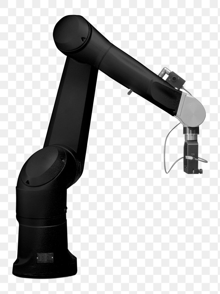 Robotic arm png, industrial technology collage element, transparent background