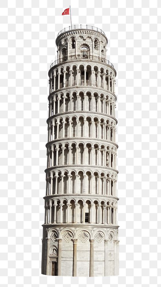 Leaning Tower png, Italy's tourist attraction, transparent background