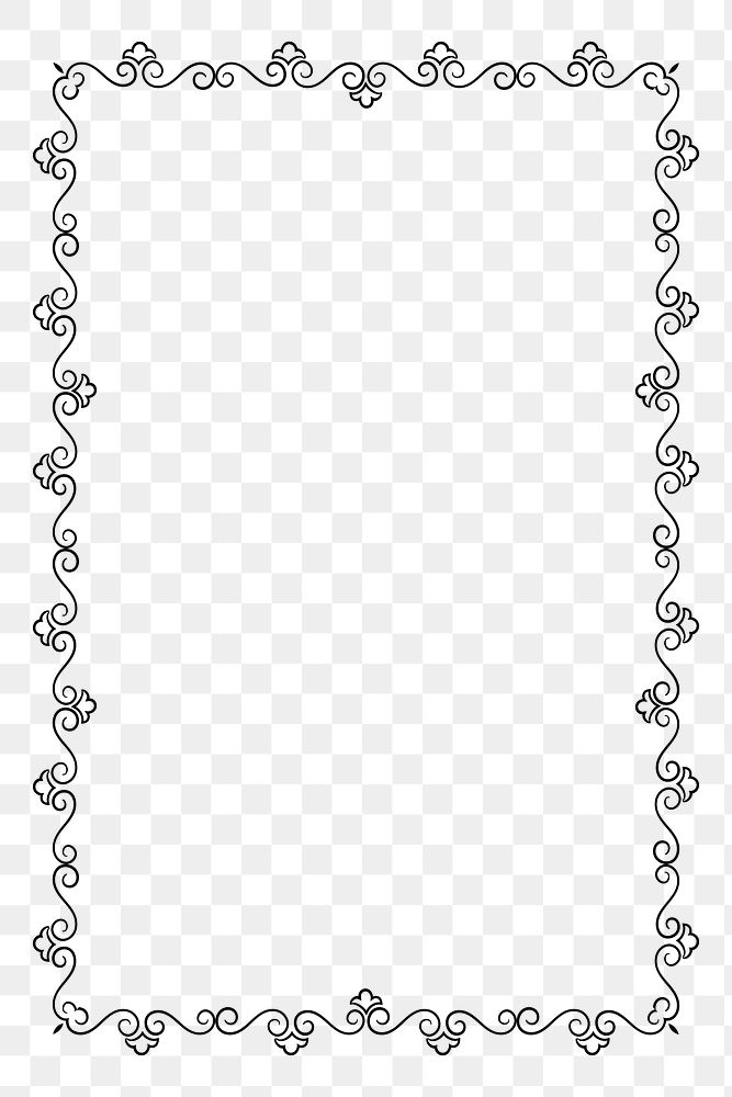 Vintage ornamental patterned decorative frame | Free PNG - rawpixel