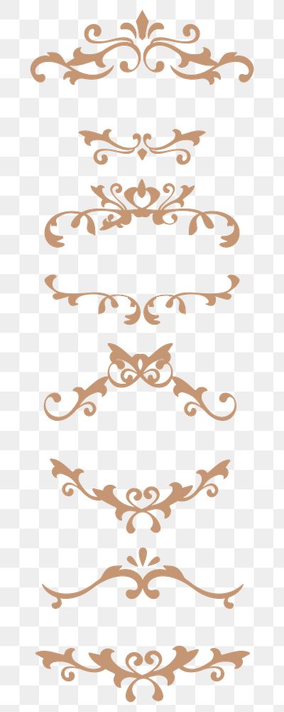 Luxury bronze flourish ornament png | Free PNG - rawpixel