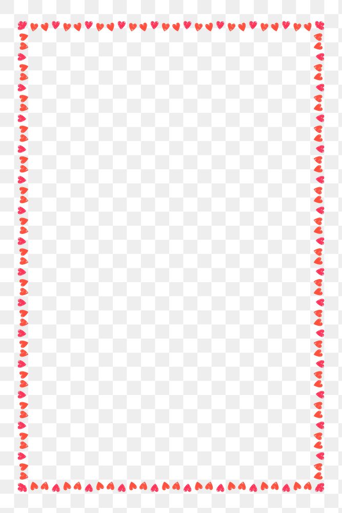 Red heart frame design element