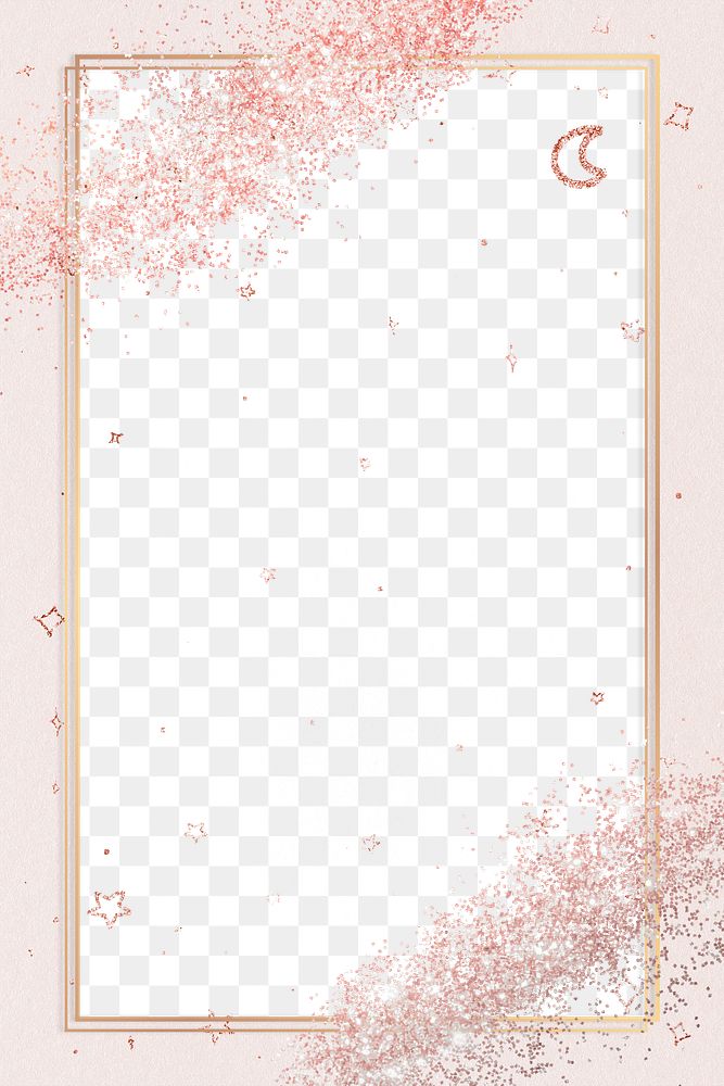 Glitter frame png pink sparkly border