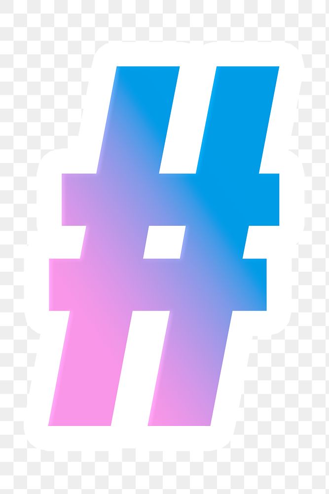 Png hashtag gradient symbol icon