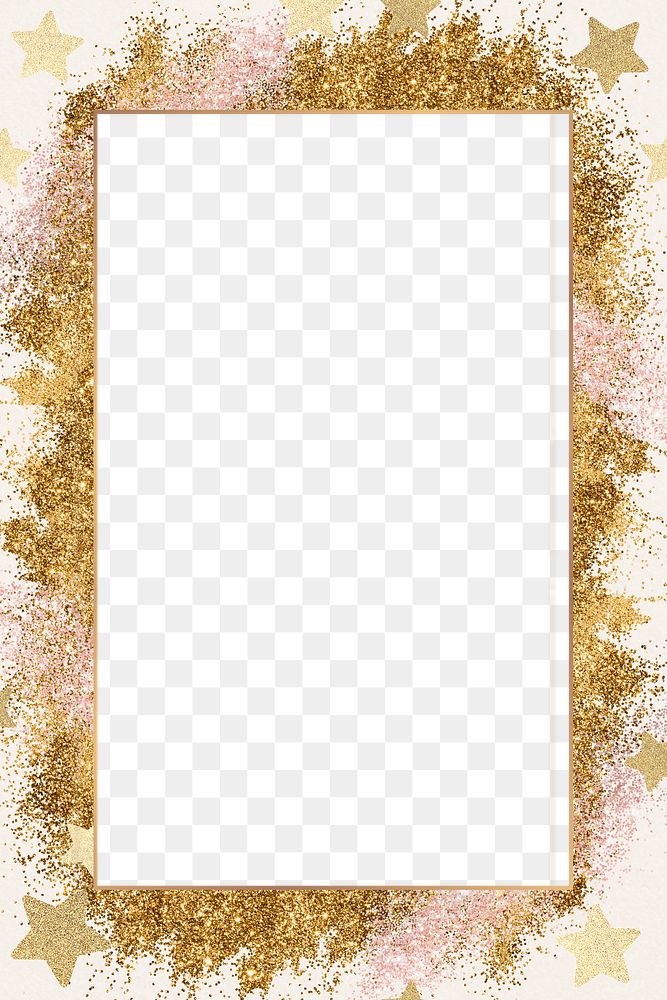 Festive gold shimmery png frame | Free PNG - rawpixel