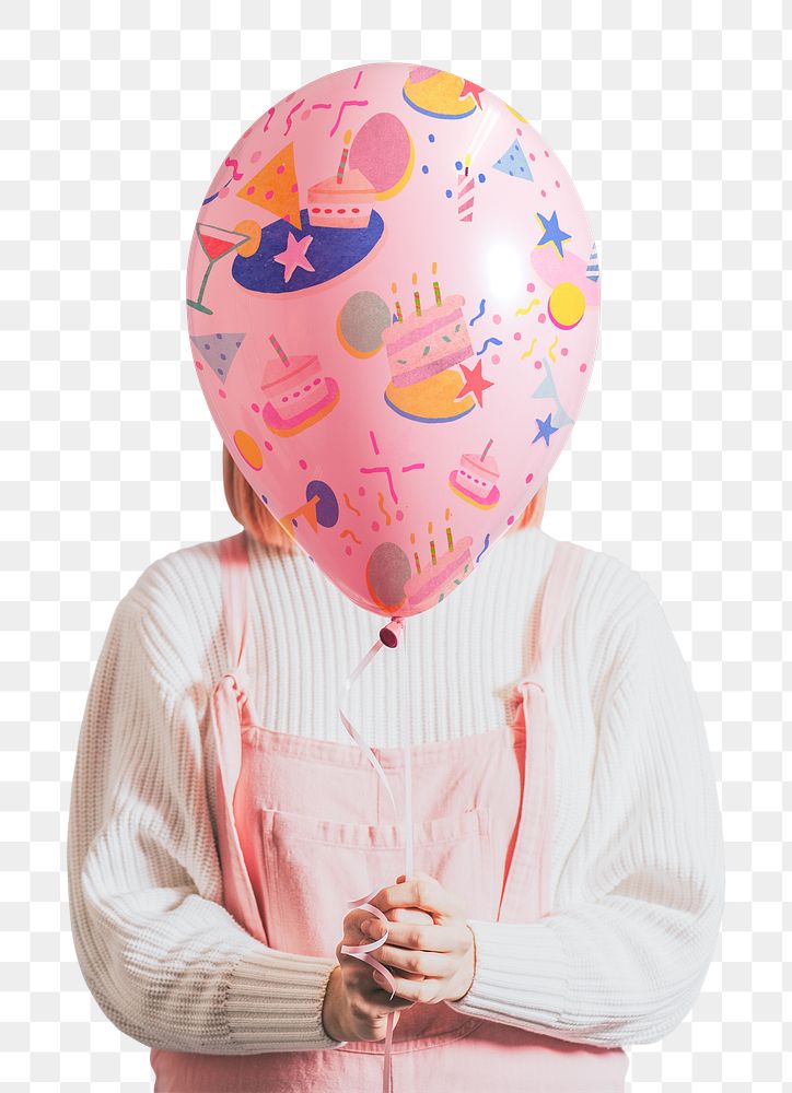 Png balloon mockup on transparent background