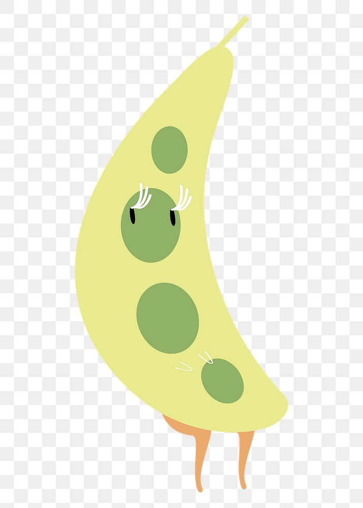 Edamame bean png sticker, Japanese vegetable cartoon on transparent background