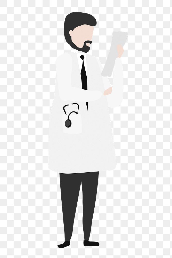 Male doctor png clipart, medical worker, jobs illustration