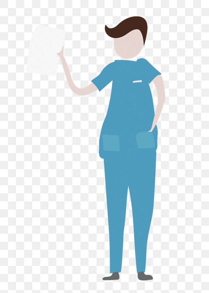Nurse png, jobs clipart, medical worker illustration vector