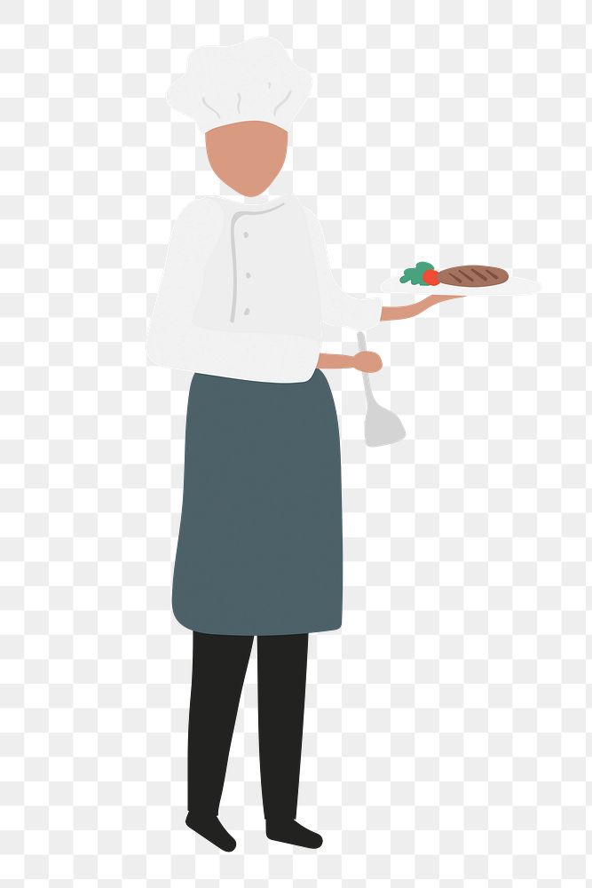 Male chef png clipart, culinary artist, job illustration