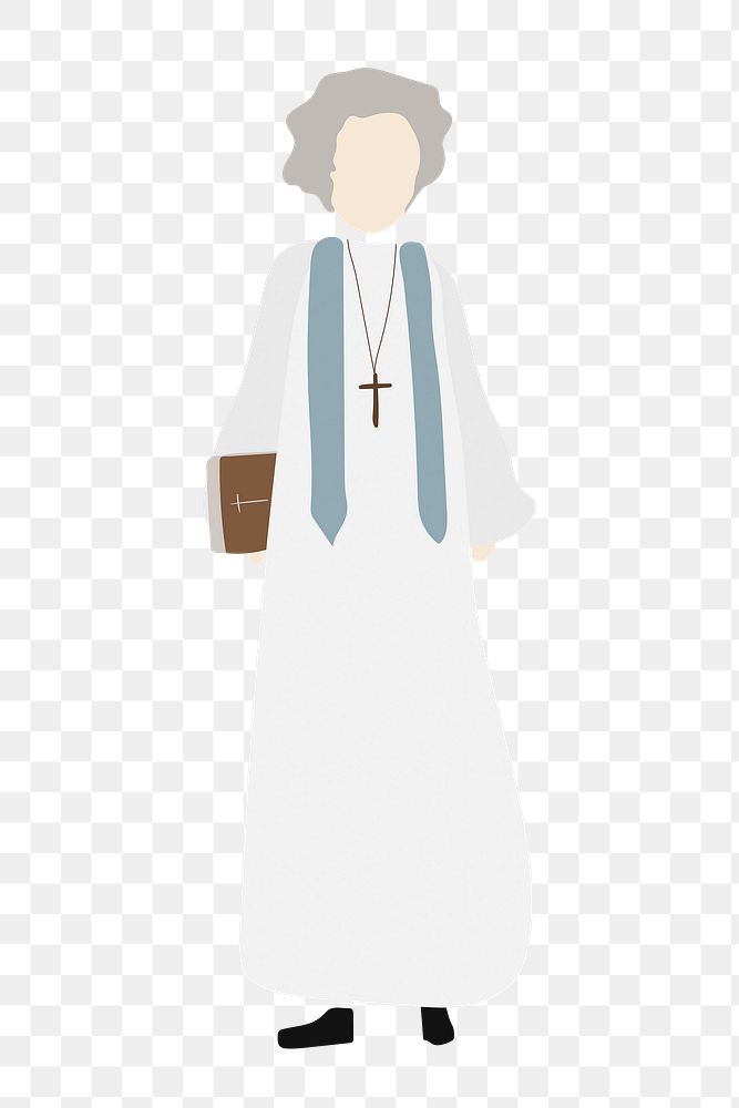 Priest png clipart, religious leader, career cartoon