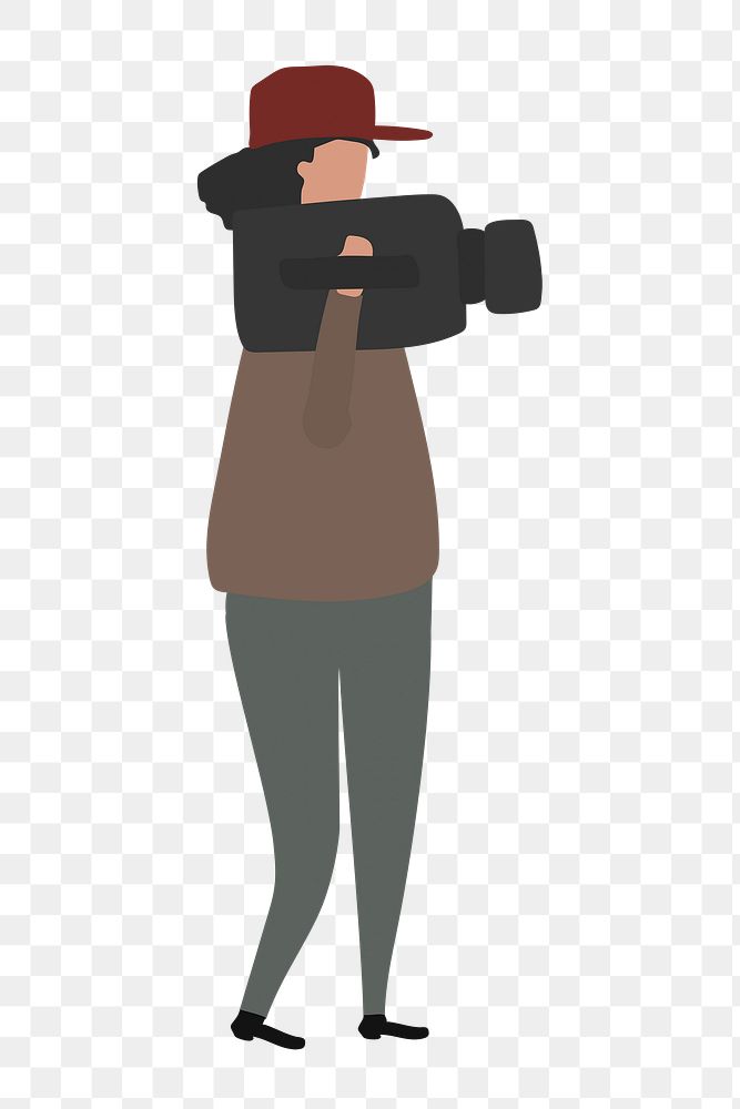 Camera man png clipart, entertainment industry job cartoon