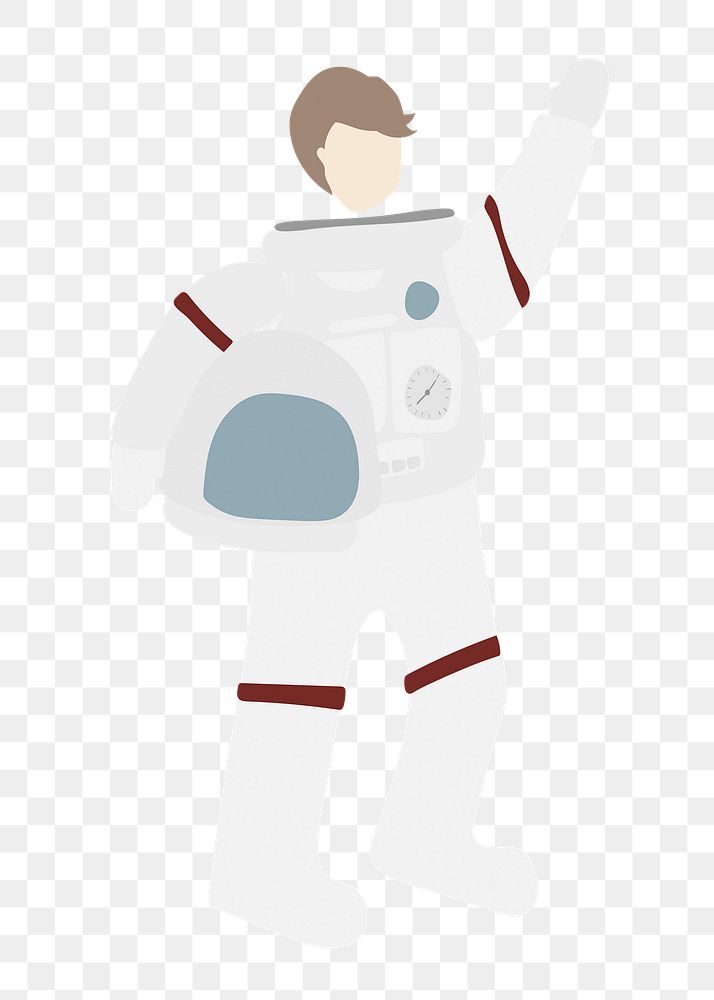 Astronaut png clipart, space traveler, career cartoon illustration