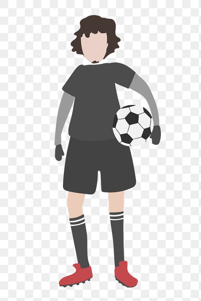 Soccer player png clipart, sportsperson, occupation illustration