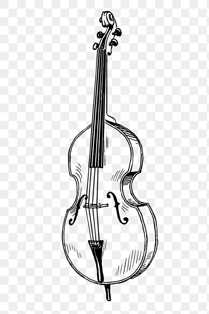 Cello png sticker musical instrument illustration, transparent background. Free public domain CC0 image.