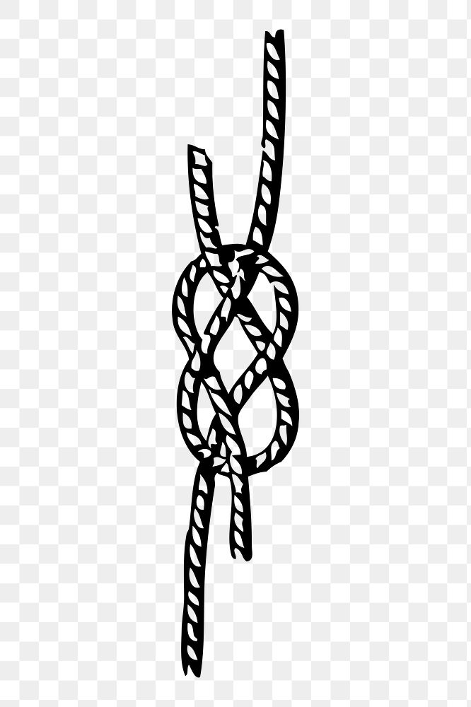 Rope png sticker, granny knot | Free PNG - rawpixel
