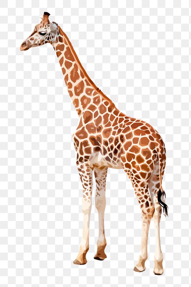 Giraffe animal png sticker illustration, transparent background. Free public domain CC0 image.