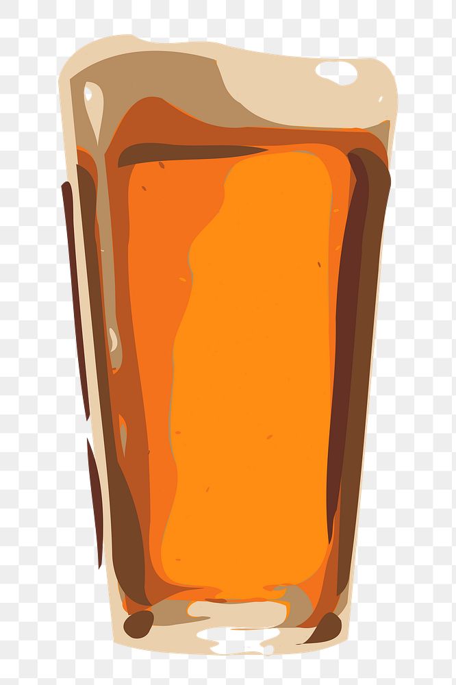 Beer pint png sticker, transparent background. Free public domain CC0 image.